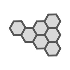 Hexagonal Shape 7 Unit Geometric Wall Light